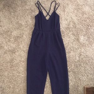 Blue jumpsuit